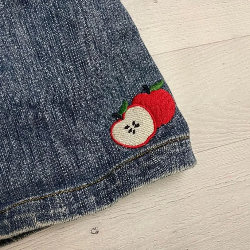 Gymboree‎ girls apple denim skort 8